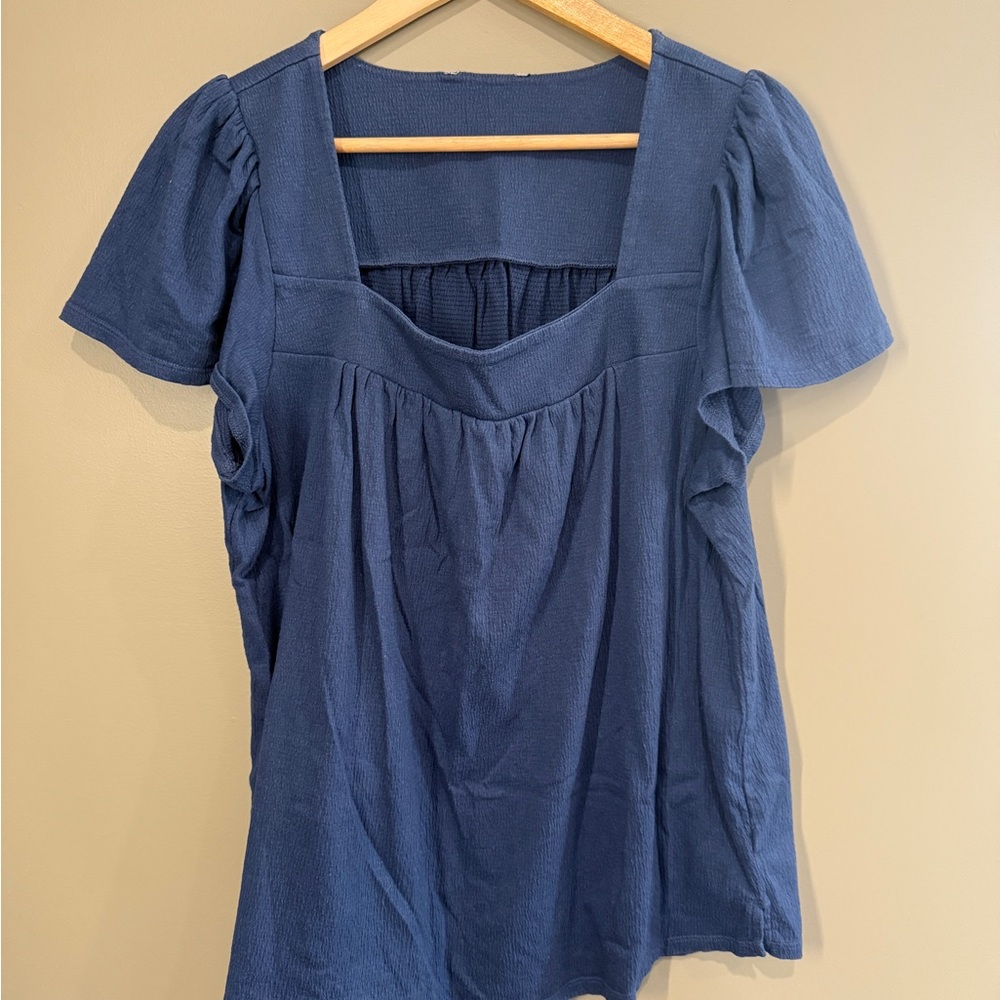George Elegant Blue Women's Top Medium